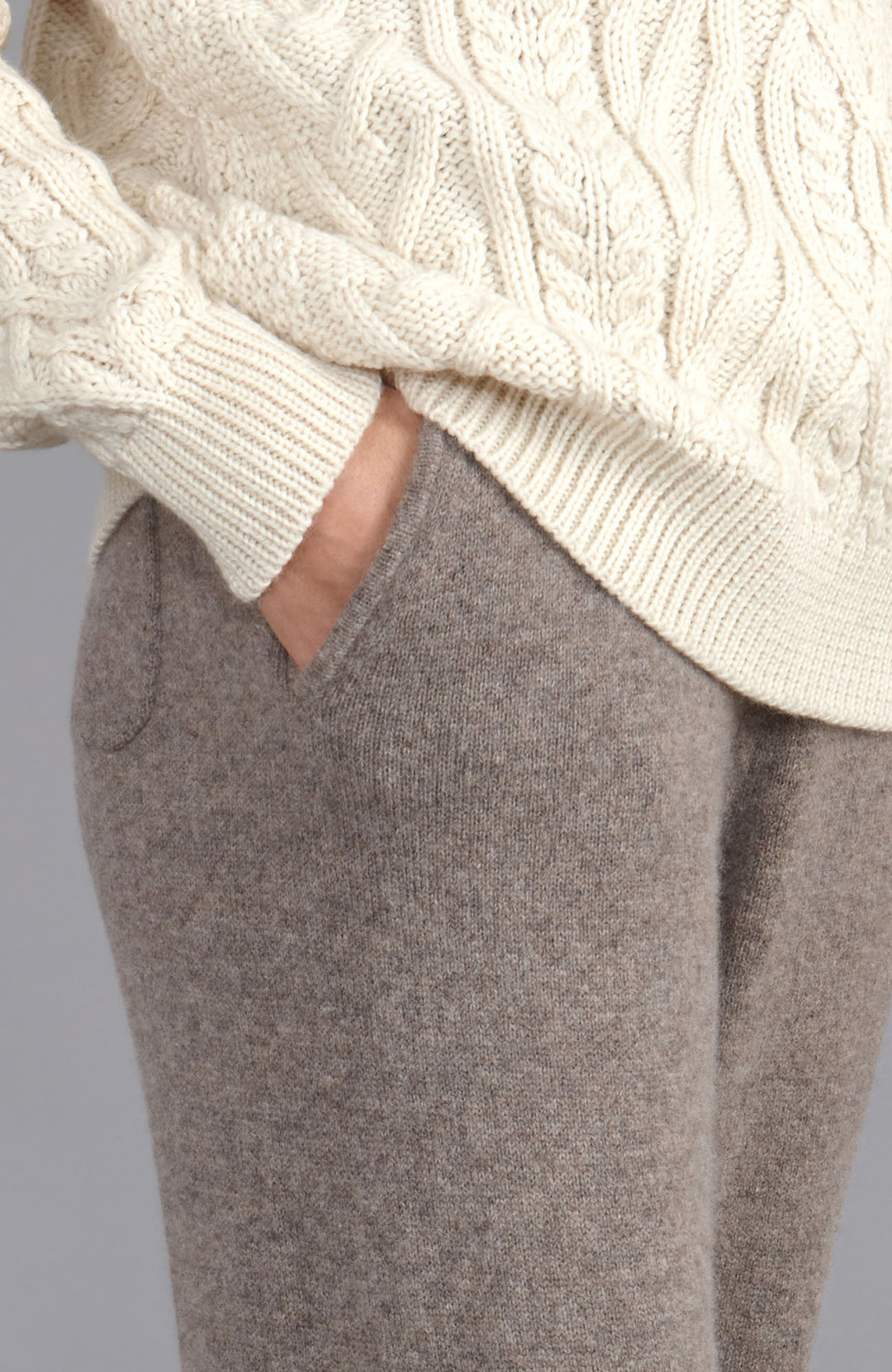 Brown lambswool trousers by Paul James