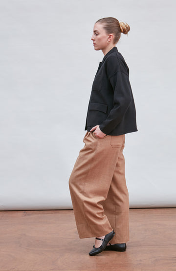 Black Womens Cotton Workshirt By Paul James