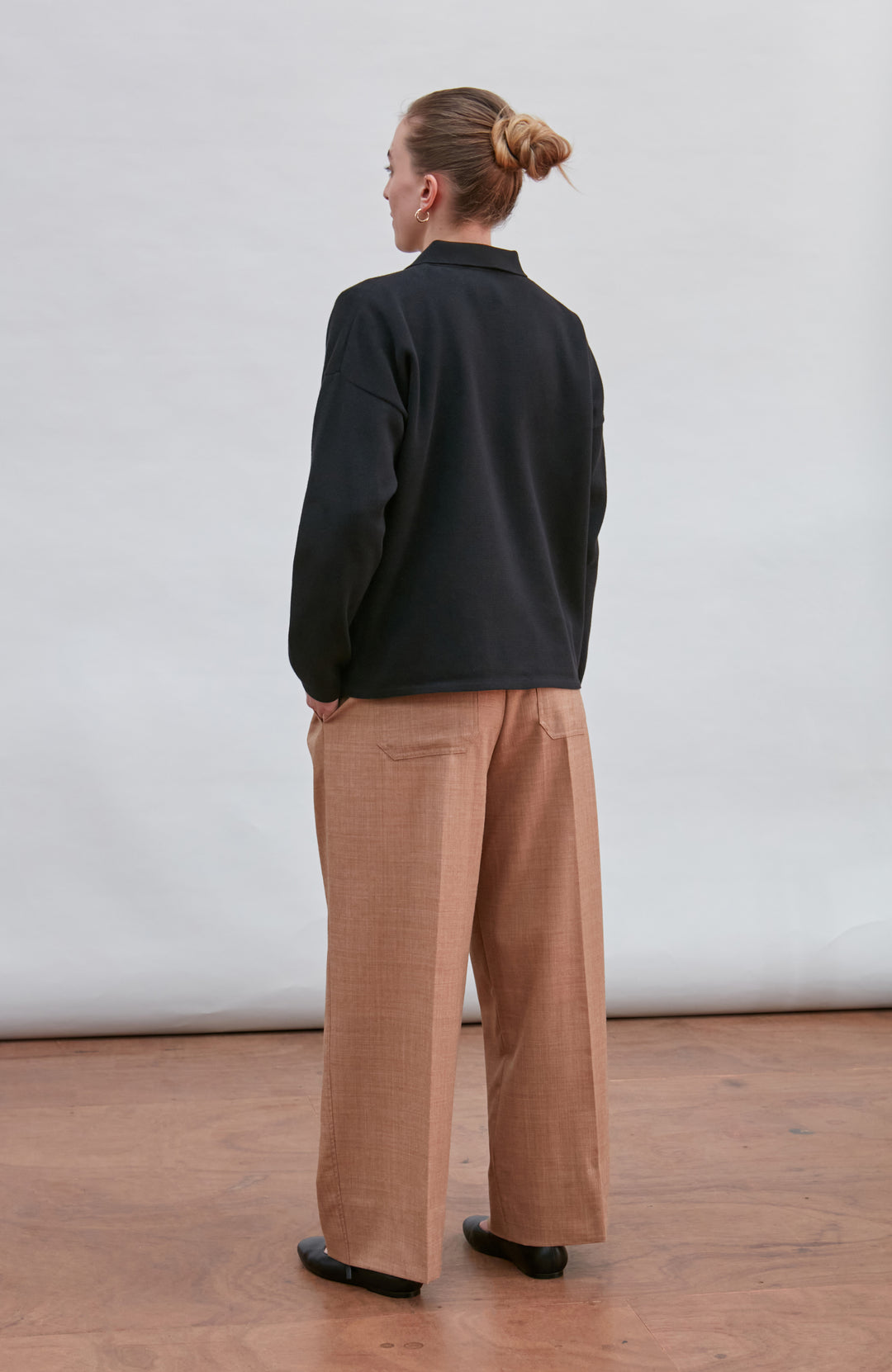 Black Womens Cotton Workshirt By Paul James