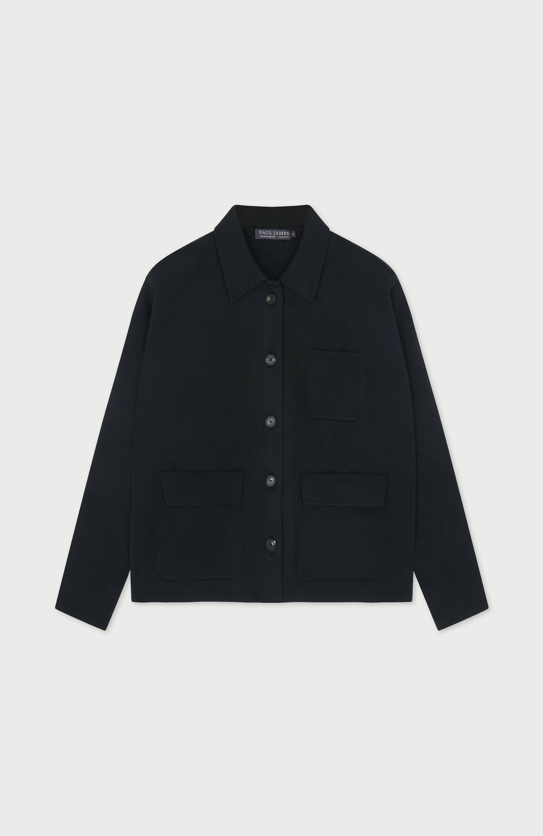 Black Womens Cotton Workshirt By Paul James