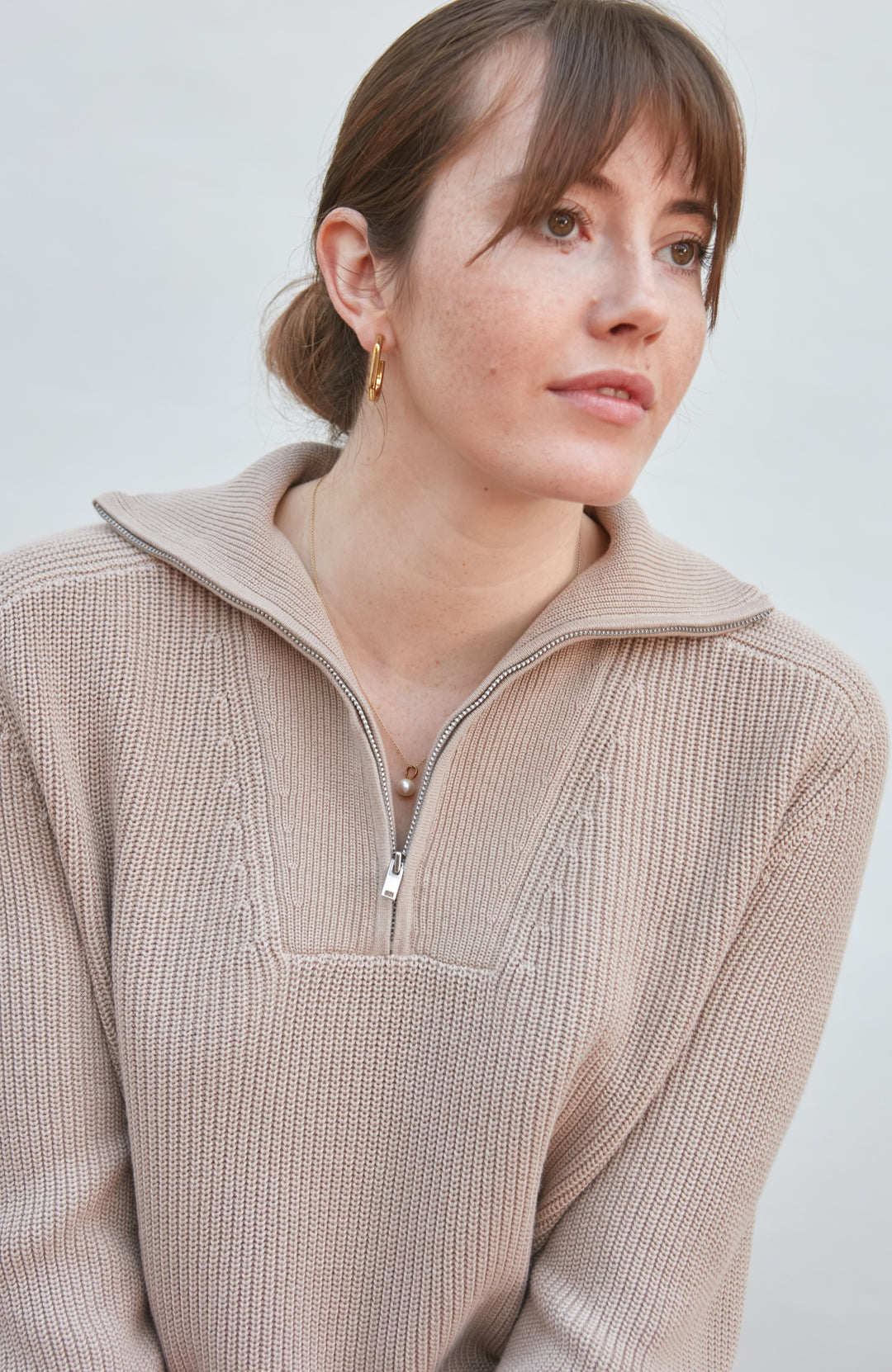 Tall Cream Chunky Knit Crew Neck Sweater