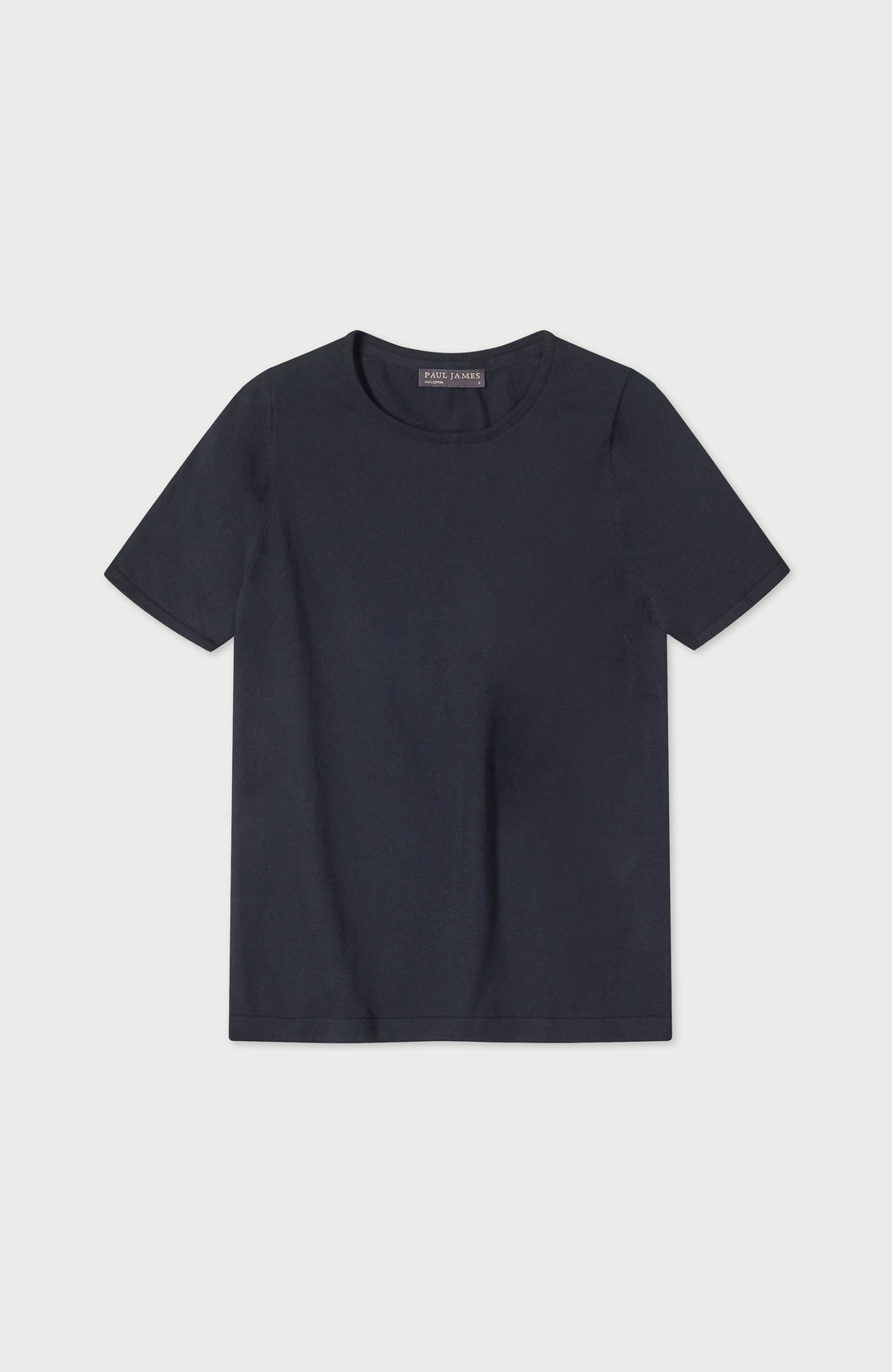 Navy Womens Cotton Crew Neck T-Shirt By Paul James