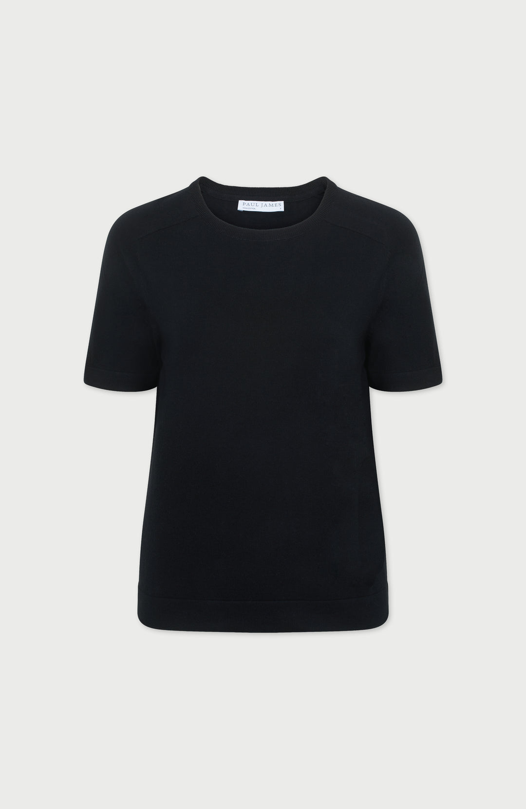 Black Womens Cotton Knitted T-Shirt By Paul James