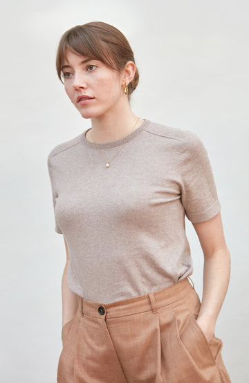 Womens Cotton Knitted T-Shirt By Paul James