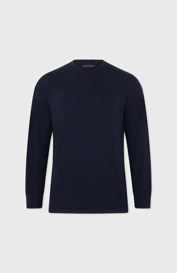 Navy Mens Cotton Oversized Top