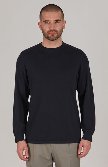 mens navy cotton oversize sweatshirt by Paul James