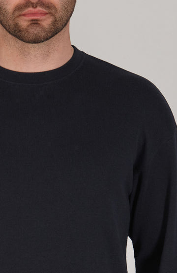 mens navy cotton oversize sweatshirt by Paul James