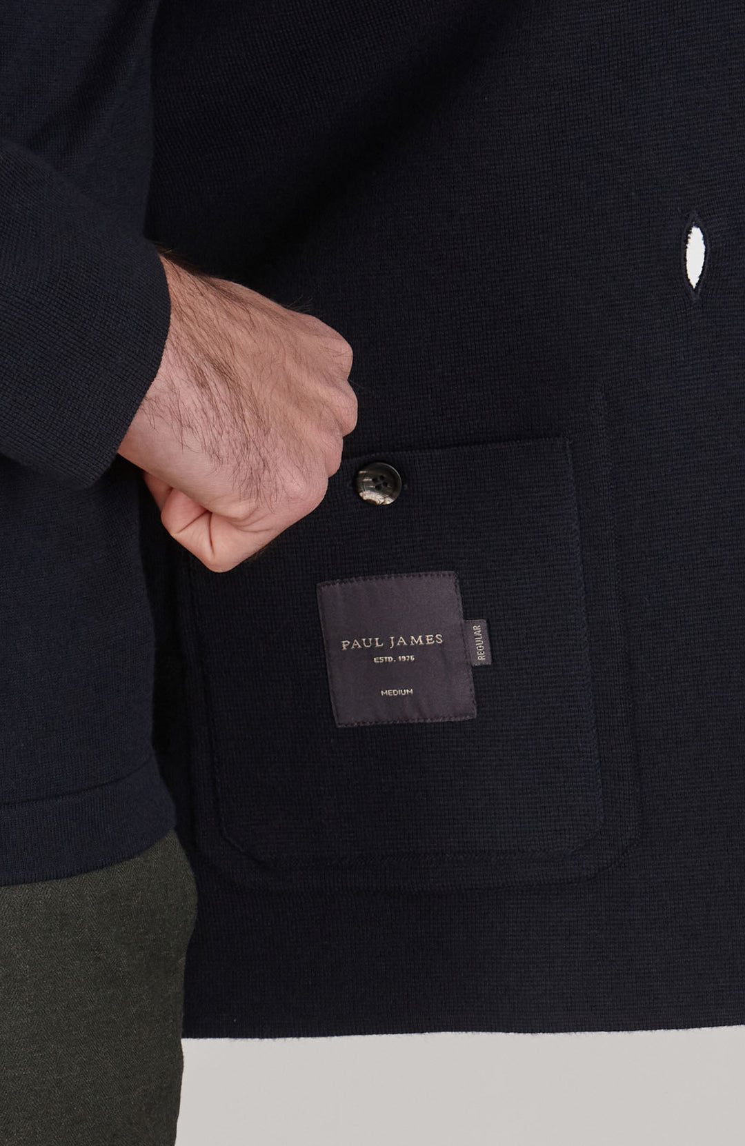 men navy double breasted knitted blazer
