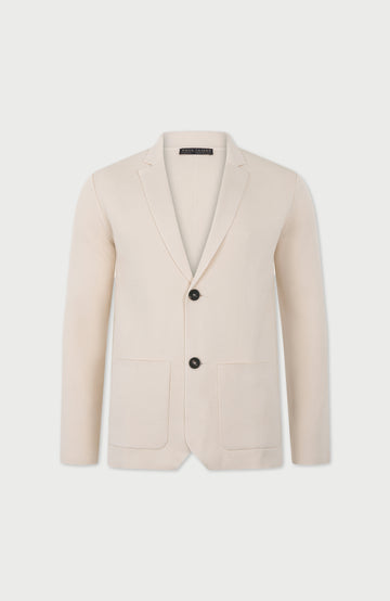 ecru mens mercerised cotton blazer by paul james knitwear