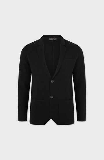 Black mens knitted blazer by paul james