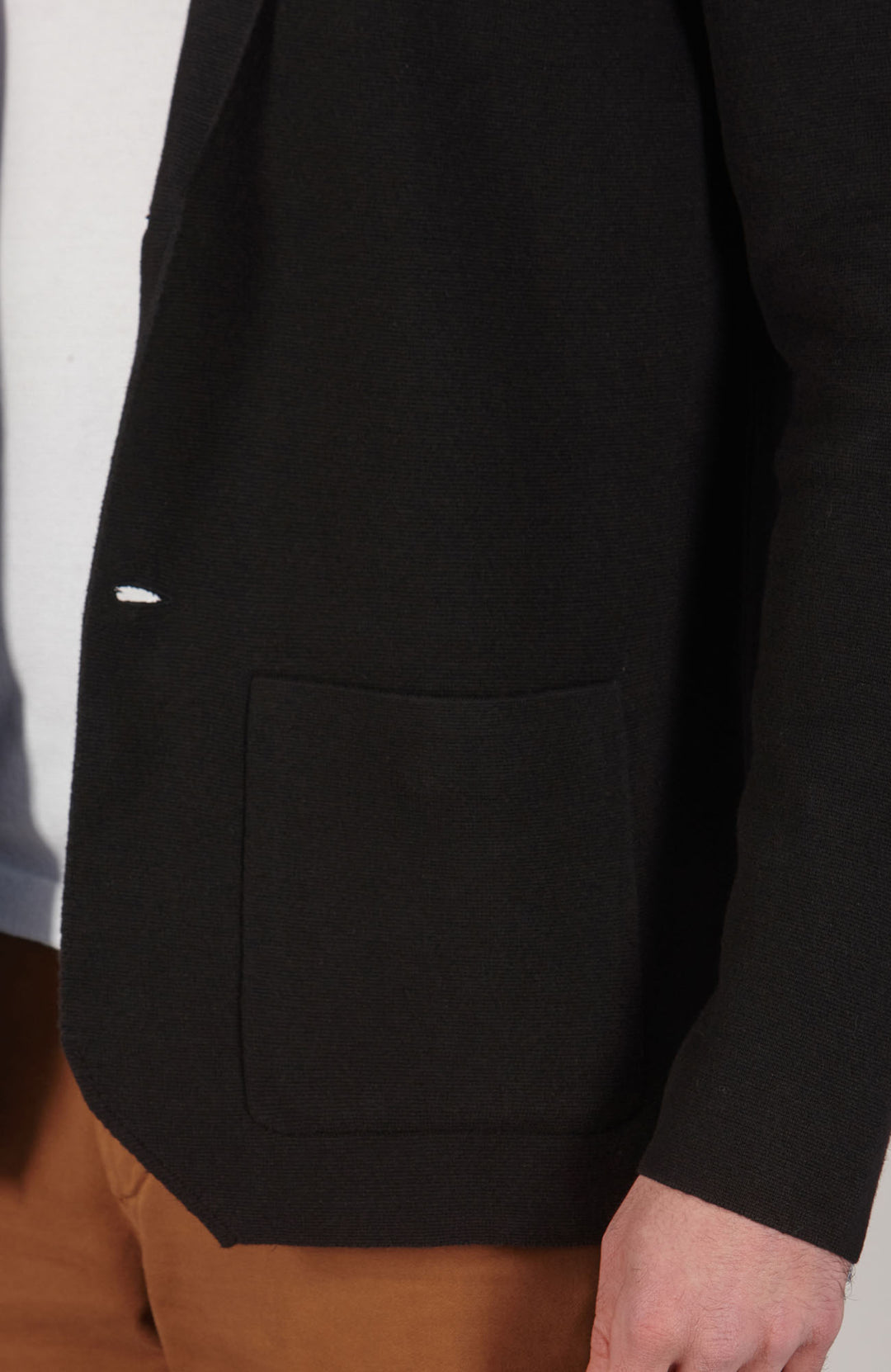 black mens organic cotton linen blazer