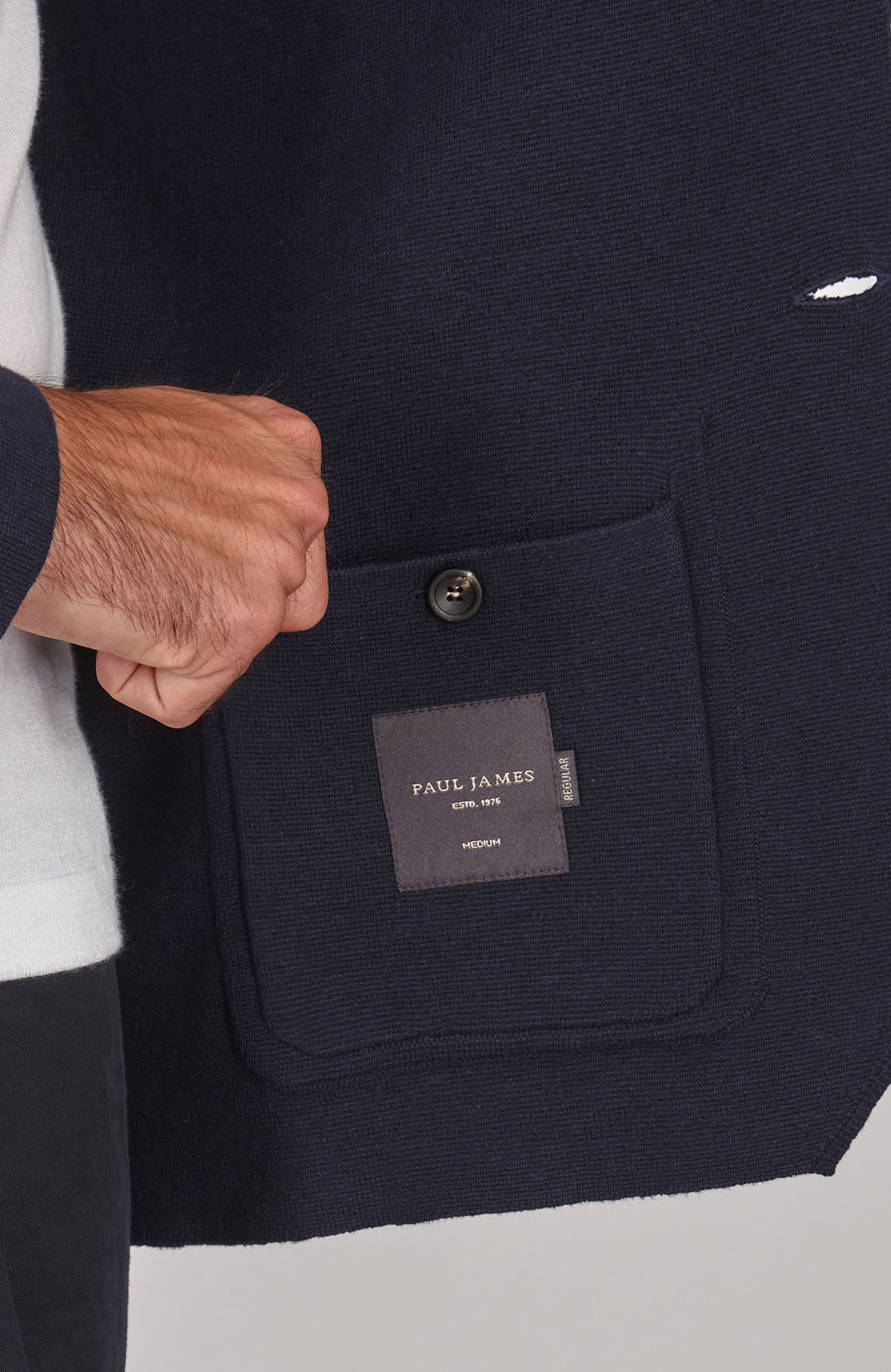 navy mens organic cotton linen blazer