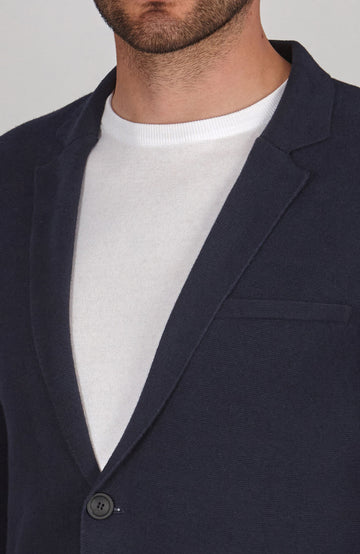 navy mens organic cotton linen blazer