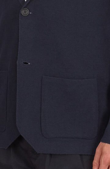 navy mens organic cotton linen blazer