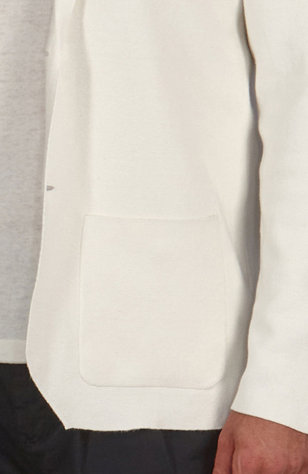 white mens organic cotton linen blazer