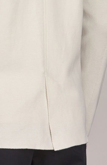 white mens organic cotton linen blazer