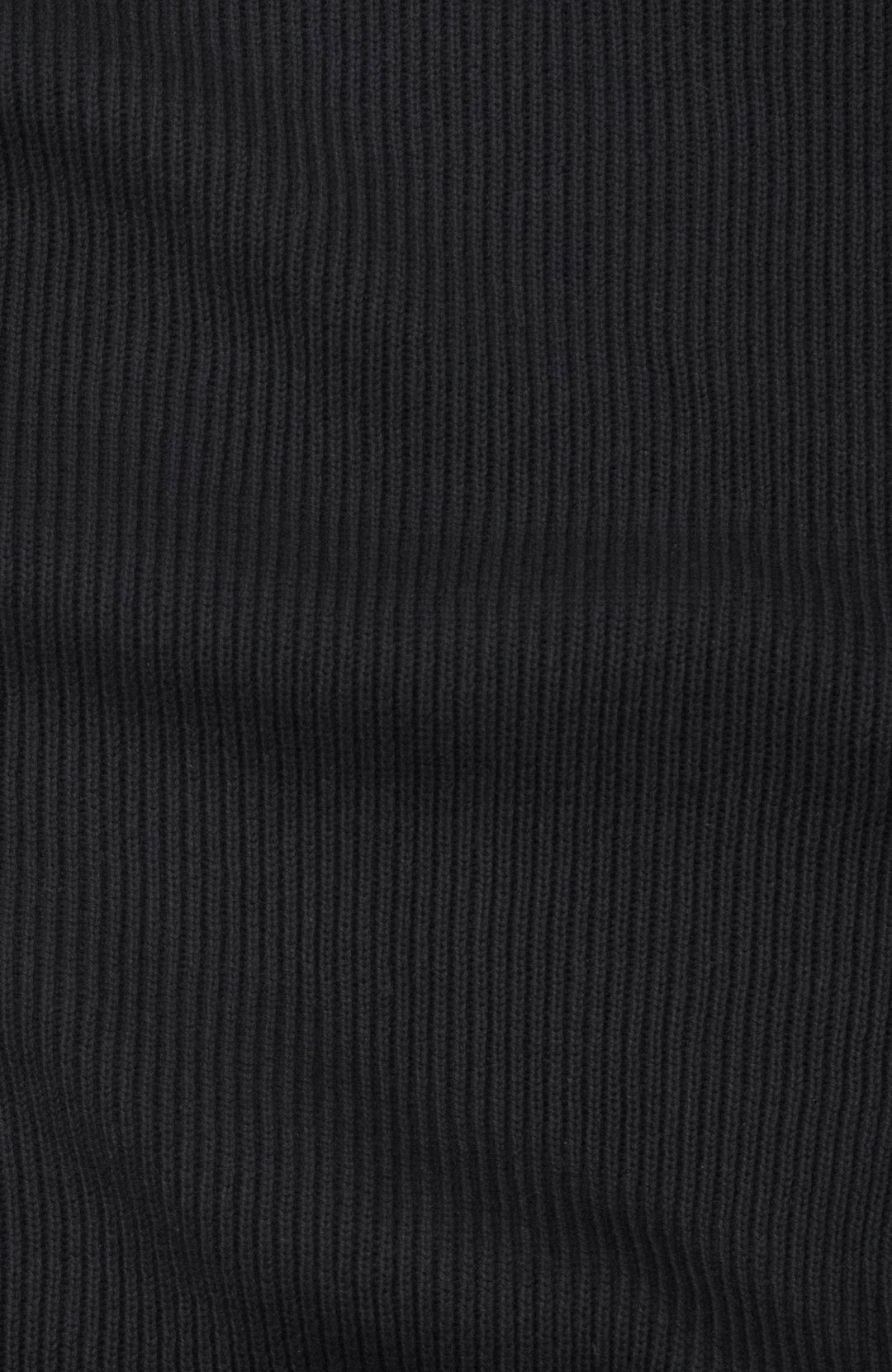 black mens fisherman rib knit jumper