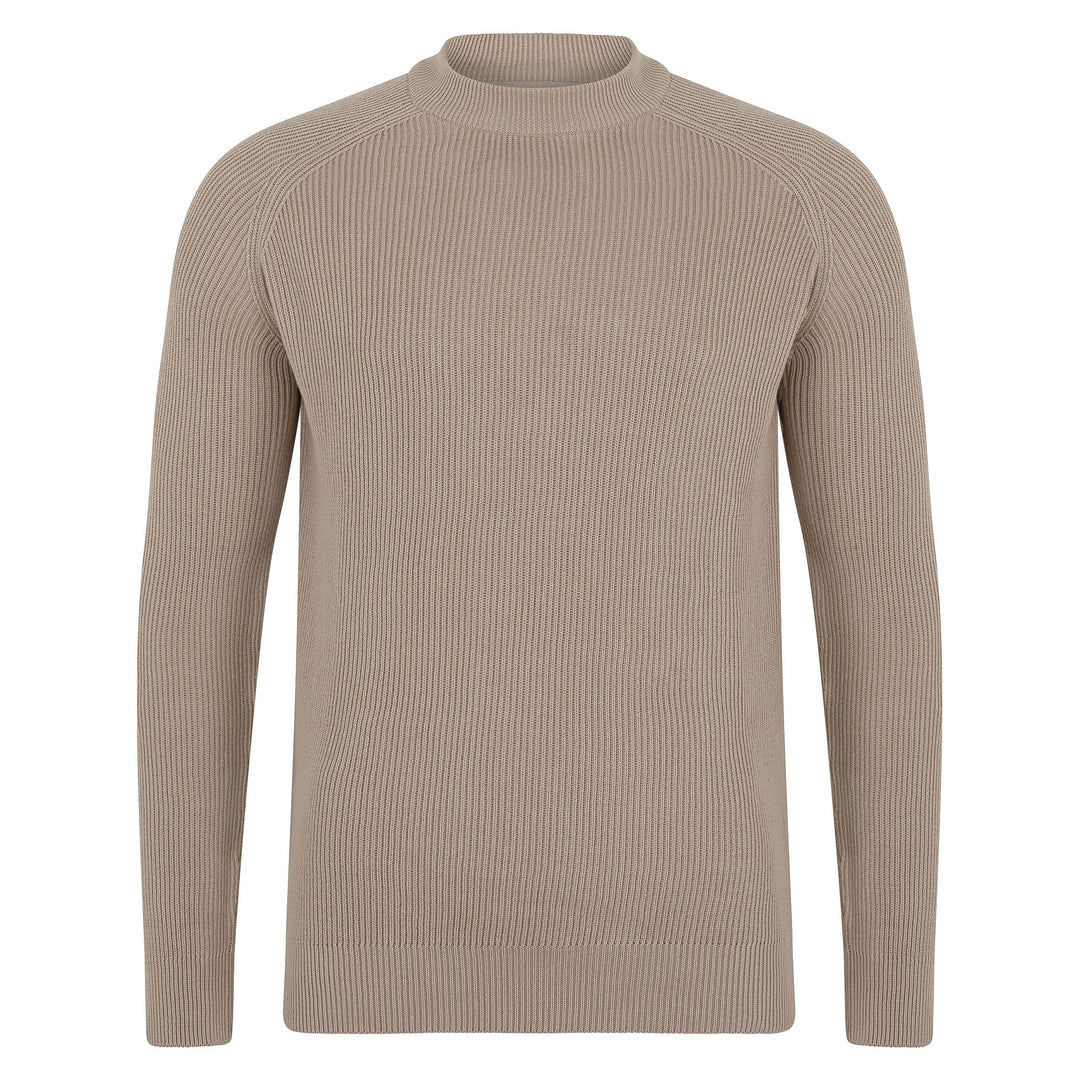 linen mens fisherman rib knit jumper