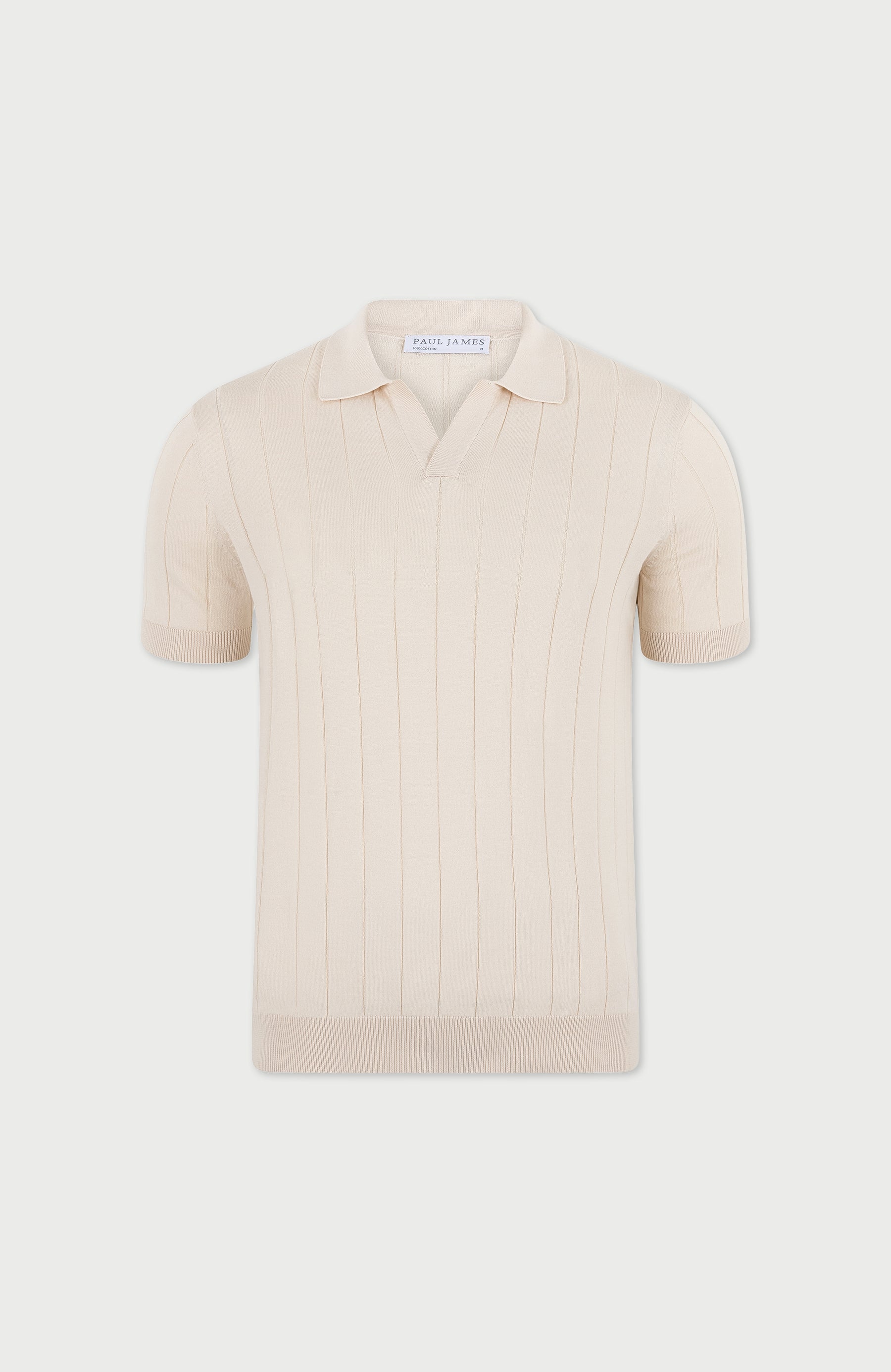 Mens Ultra Fine Cotton Selection Knit Buttonless Polo Shirt