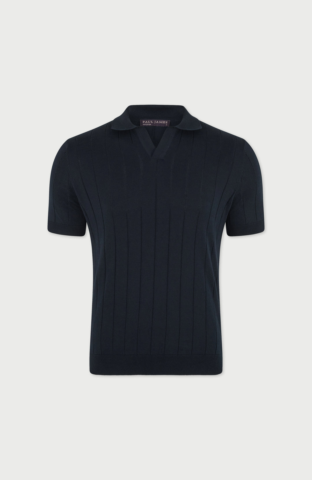 Mens Ultra Fine Cotton Selection Knit Buttonless Polo Shirt