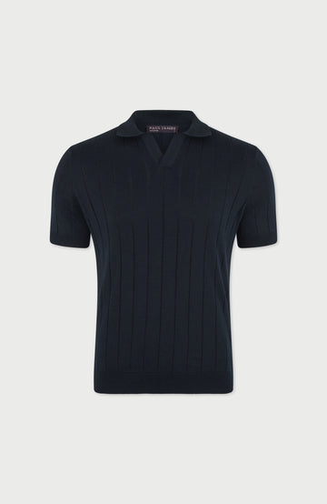 Mens Ultra Fine Cotton Selection Knit Buttonless Polo Shirt