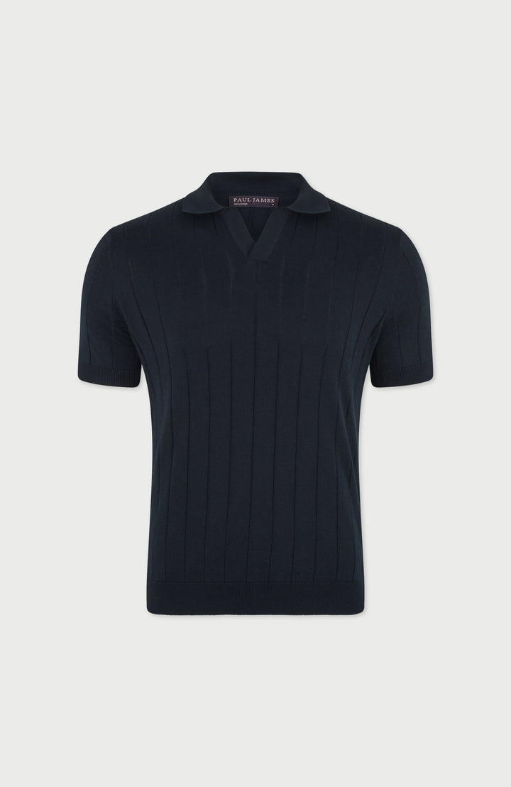 Mens Ultra Fine Cotton Selection Knit Buttonless Polo Shirt – Paul