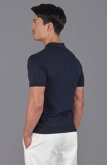 navy mens short sleeve polo shirt