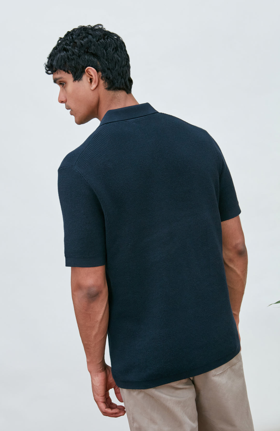 Mens Knitted Textured Shirt by Paul James Knitwear