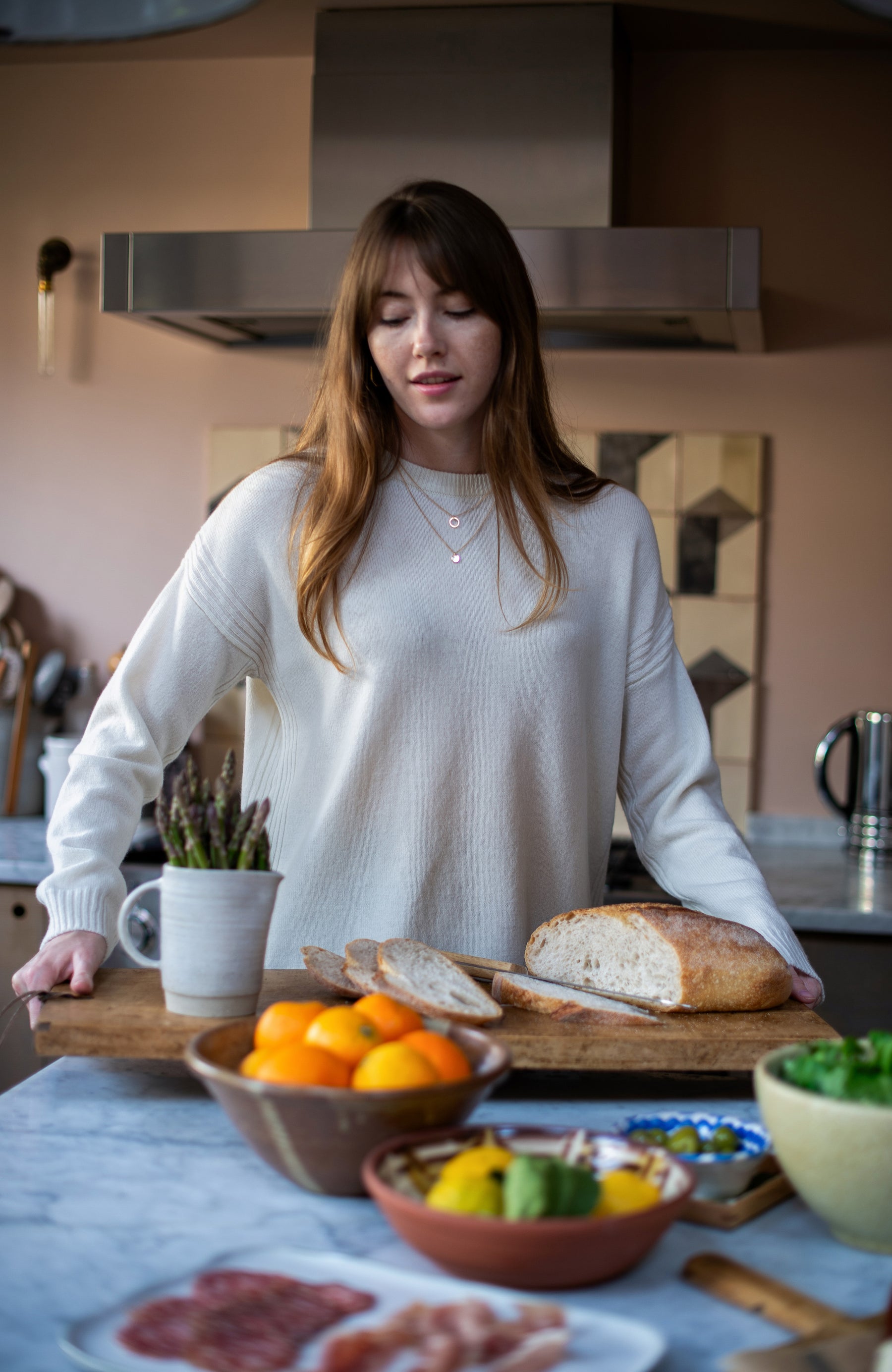 Ecru Womens Lambswool Jumper By Paul James