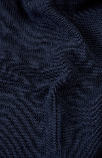 Navy Mens Cotton Linen Jumper By Paul James