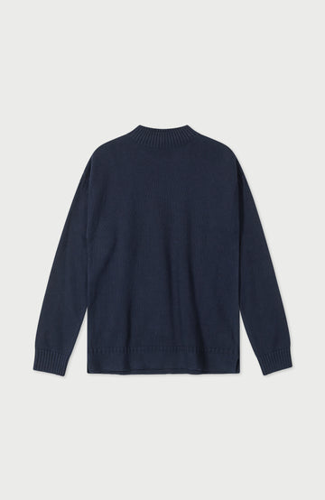 Navy Mens Cotton Linen Jumper By Paul James