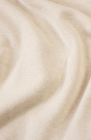 Oatmeal Mens Organic Cotton Saddle Shoulder Jumper By Paul James