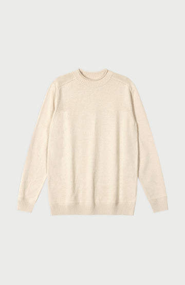 Oatmeal Mens Organic Cotton Saddle Shoulder Jumper By Paul James