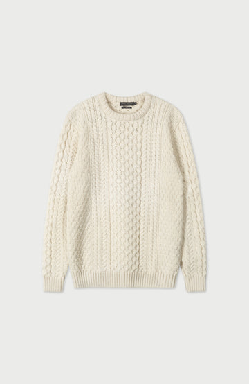 Ecru Mens British Wool Jumper By Paul James