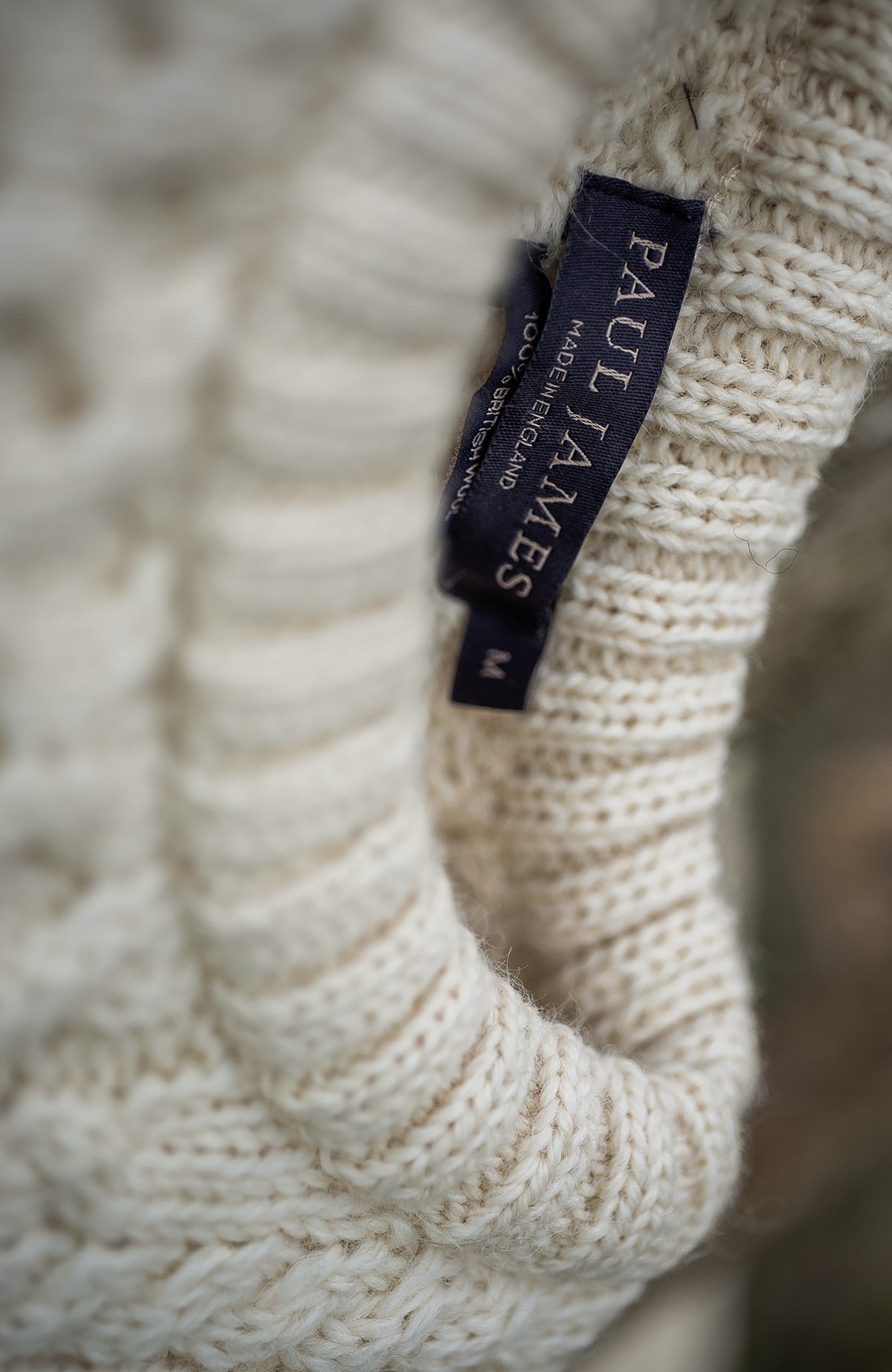 Mens Fisherman's British Wool Cable Jumper - Feature 5