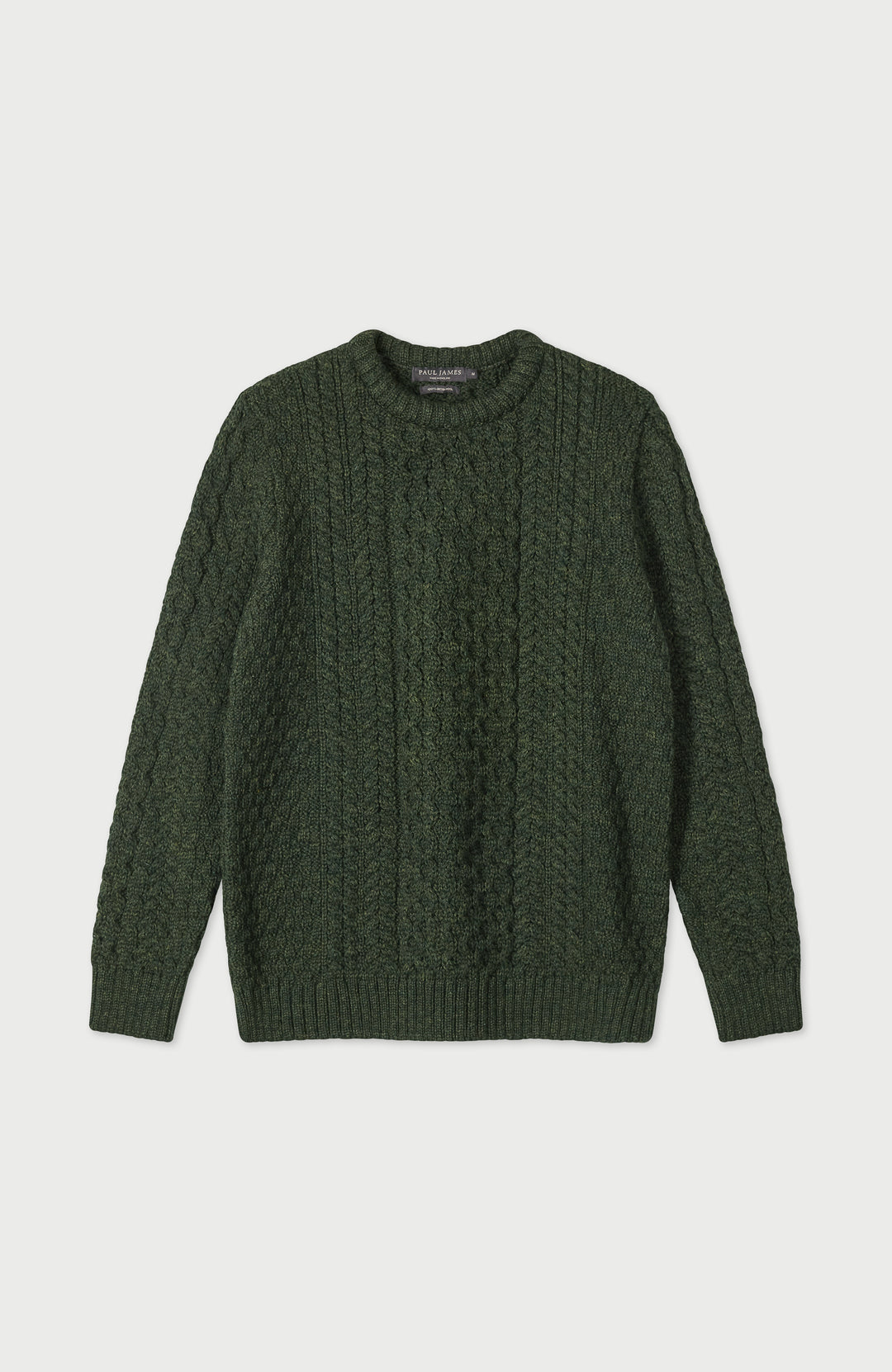 Green Mens British Wool Jumper By Paul James