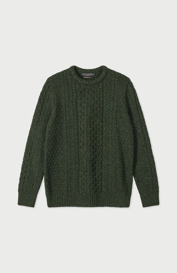 Green Mens British Wool Jumper By Paul James