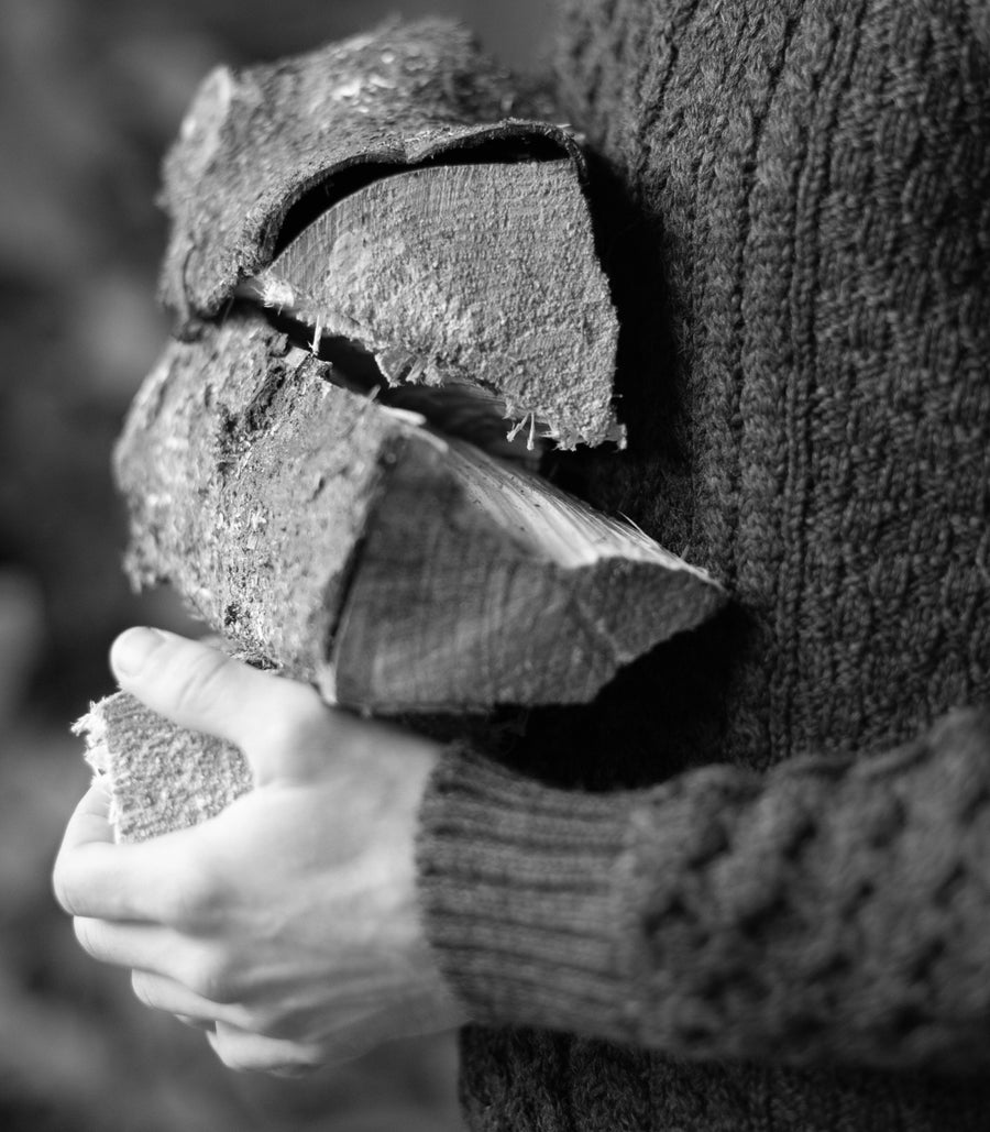 Mens Fisherman's British Wool Cable Jumper - Feature 4
