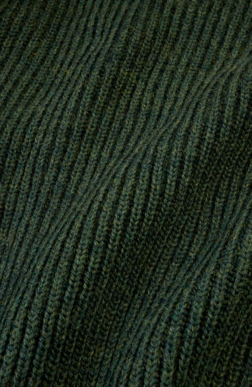 Green Mens Chunky British Wool Shooting Jumper By Paul James