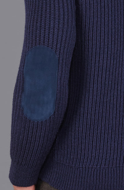 navy mens wool shooting jumper