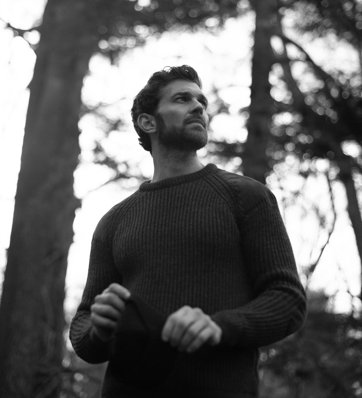 Mens Chunky British Wool Ribbed Shooting Jumper - Feature 1