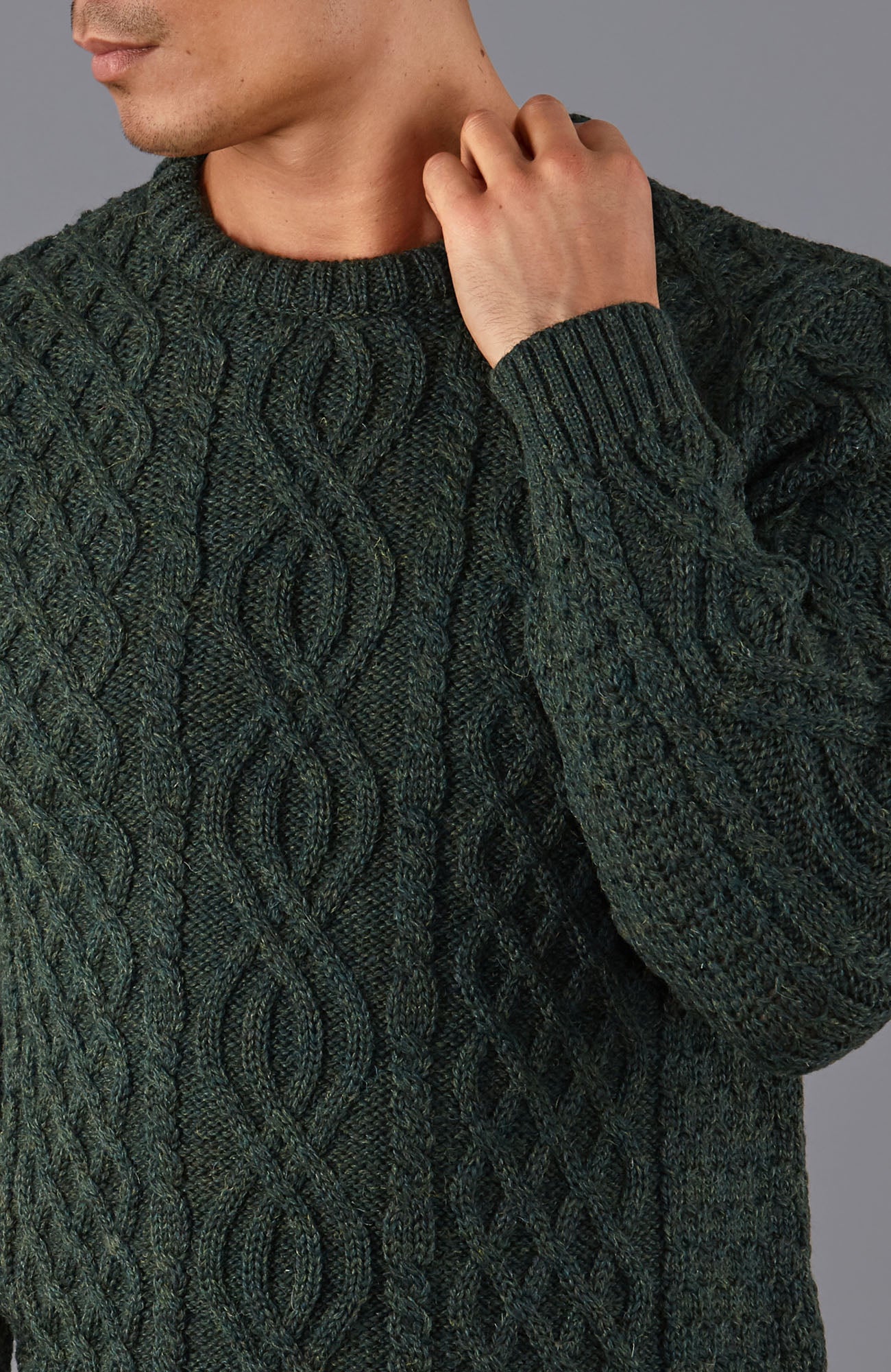 green mens wool jumper