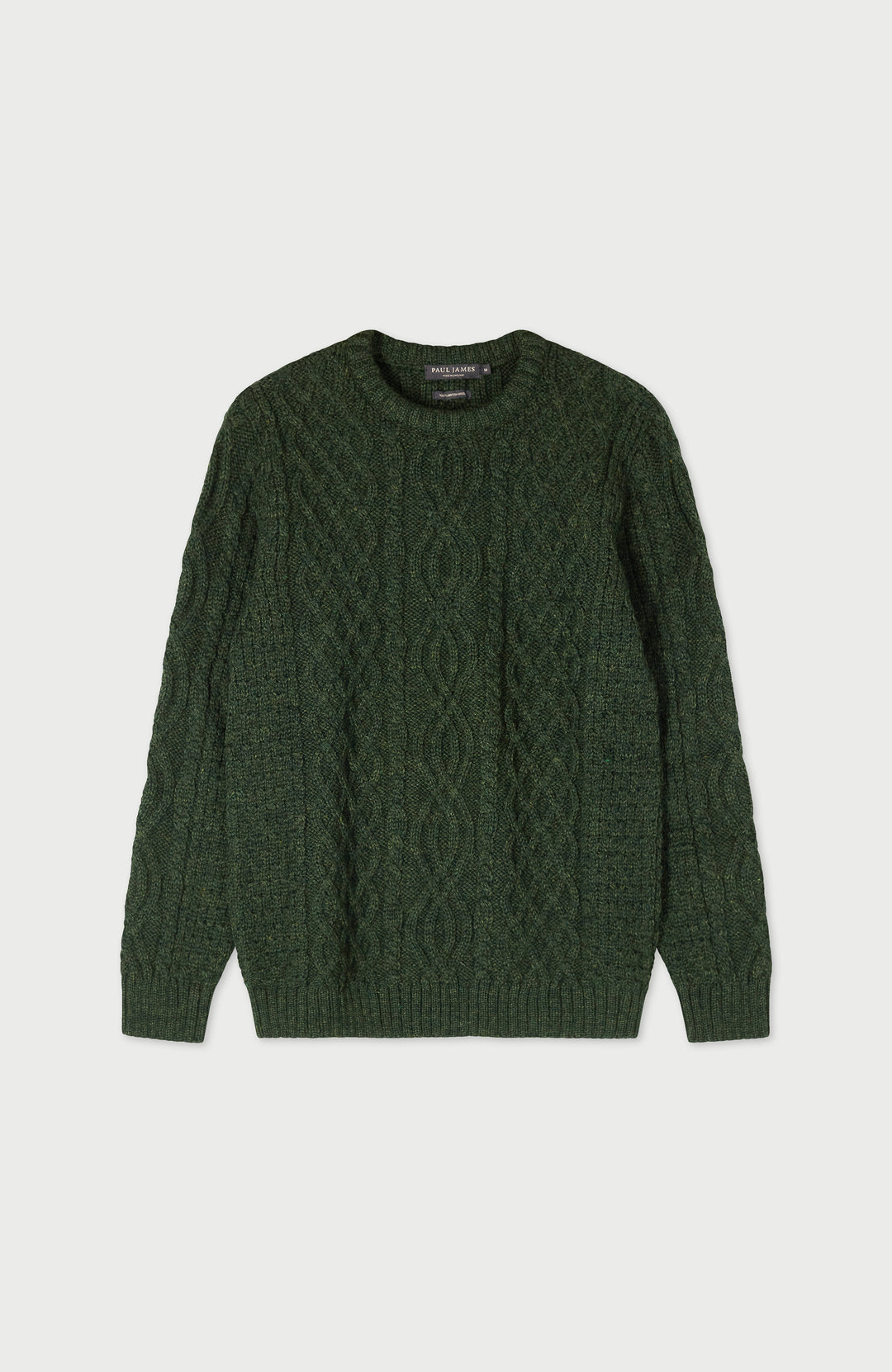 Green Mens British Wool Jumper By Paul James