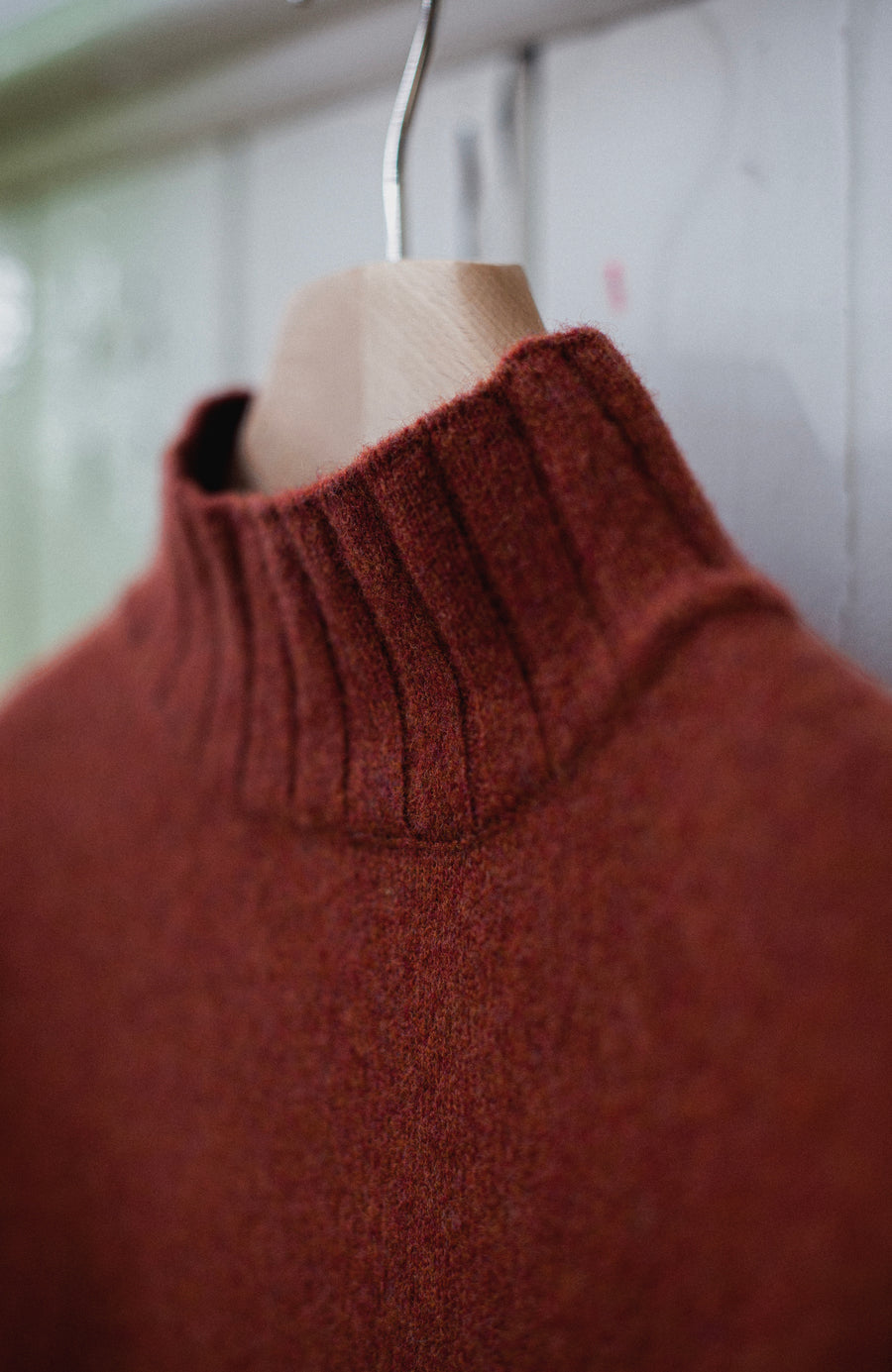 Womens Lambswool Grown On Neck Jumper - Feature 4