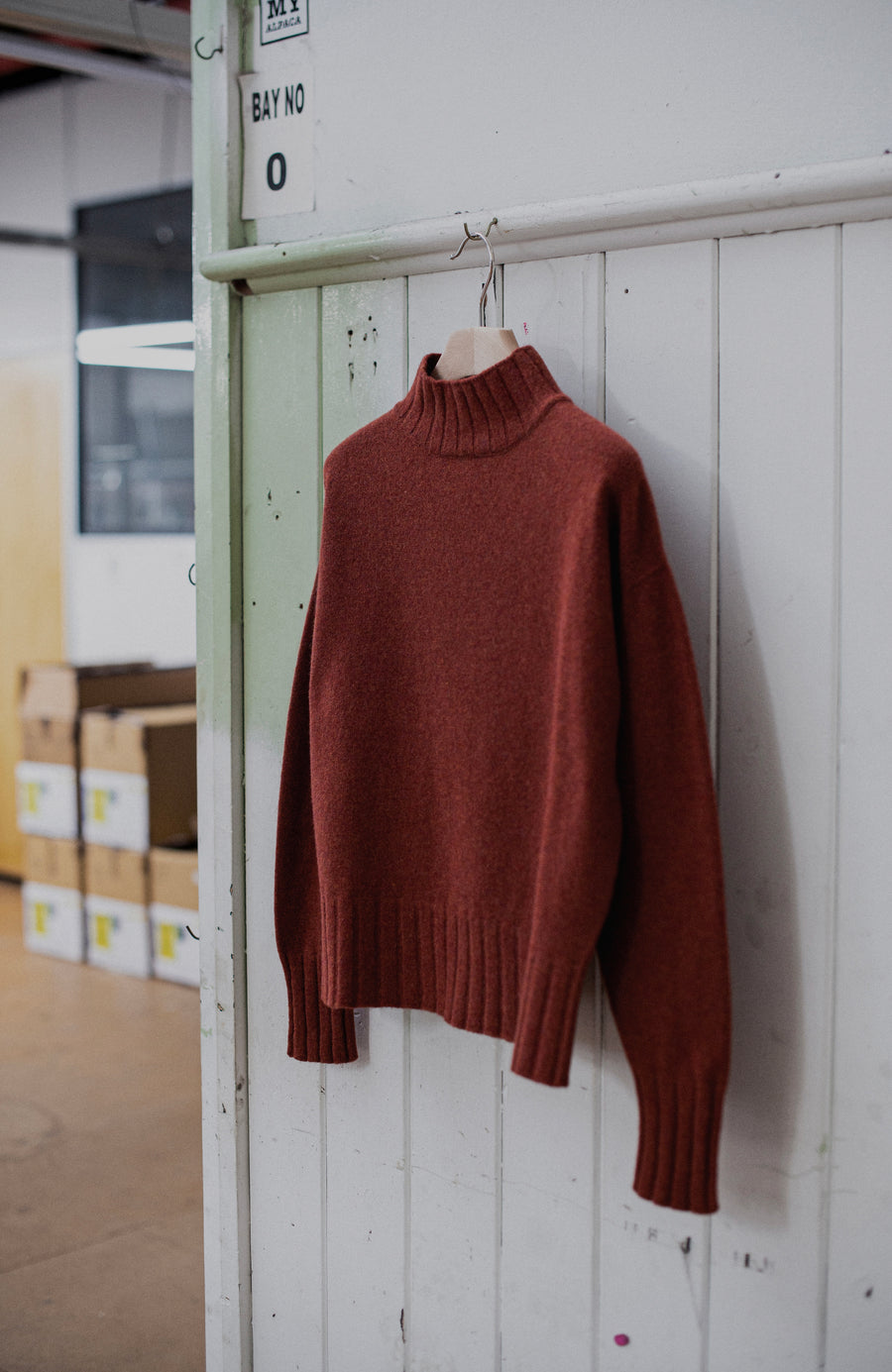 Womens Lambswool Grown On Neck Jumper - Feature 3
