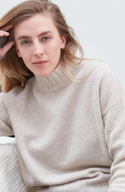 Womens Lambswool Grown On Neck Jumper