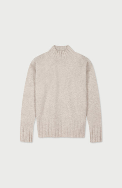 beige womens lambswool jumper by paul james