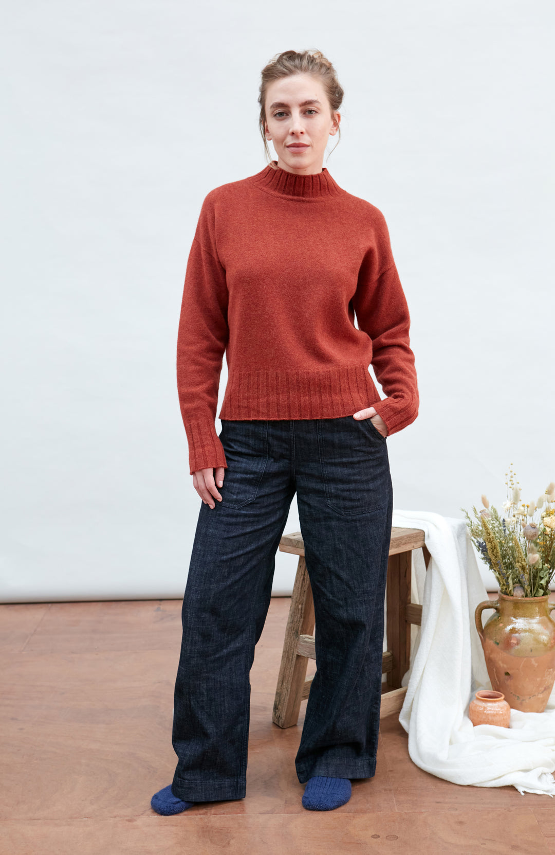 Womens Lambswool Grown On Neck Jumper