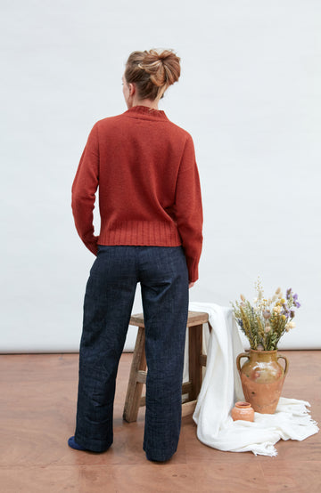 Red womens lambswool jumper by Paul James