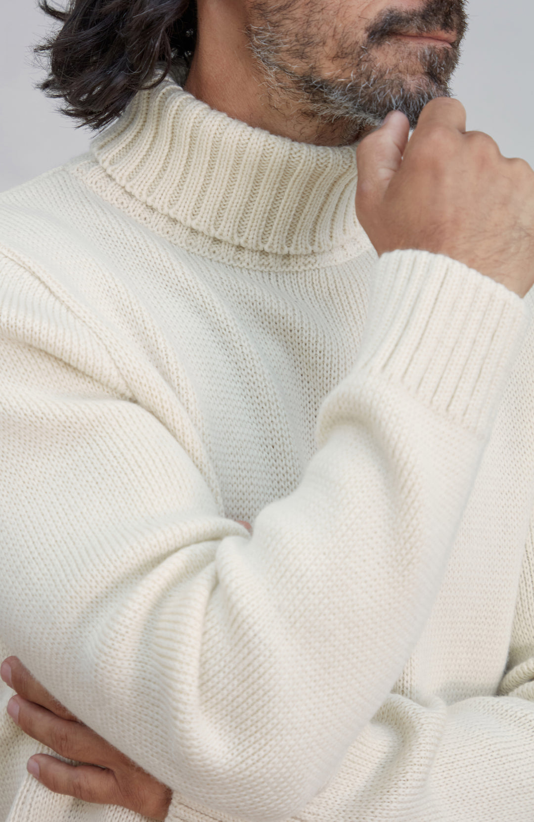 Men's Made in England Chunky Merino Wool Submariner Jumper .